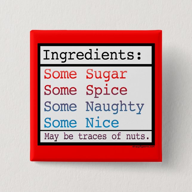 Bóton Quadrado 5.08cm Botão Doido e Bonito (Frente)