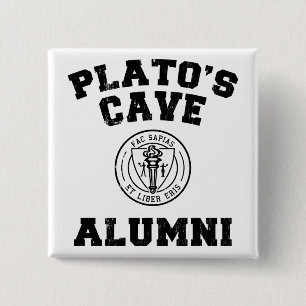 Bóton Quadrado 5.08cm Botão dos alunos da caverna de Plato