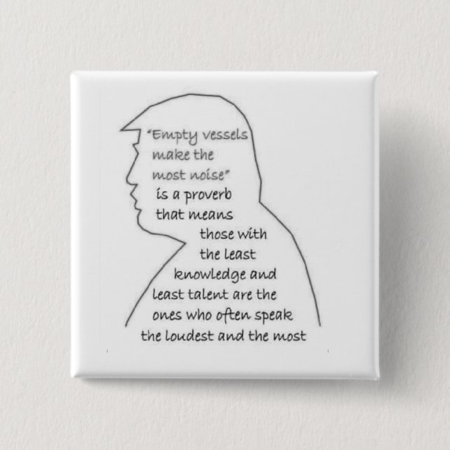 Bóton Quadrado 5.08cm Botão Embarcações Vazias (Frente)