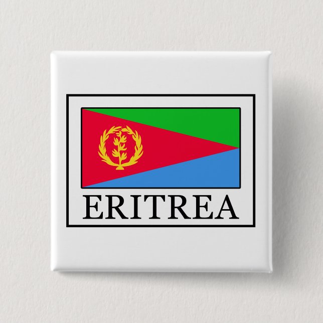 Bóton Quadrado 5.08cm Botão Eritreia (Frente)