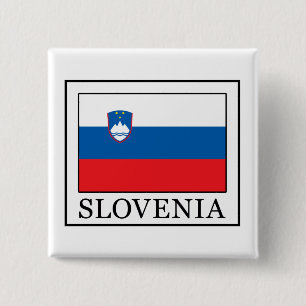 Bóton Quadrado 5.08cm Botão Eslovênia