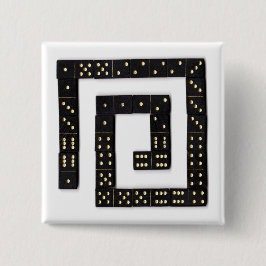 Bóton Quadrado 5.08cm Botão espiral do dominó