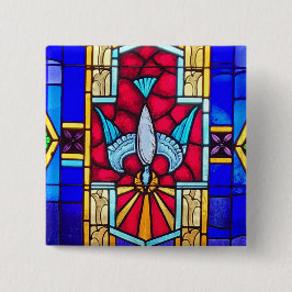 Bóton Quadrado 5.08cm Botão Espírito Santo