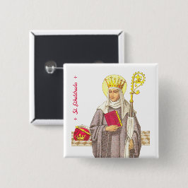 Bóton Quadrado 5.08cm Botão Etheldreda (Audrey) (P 003)