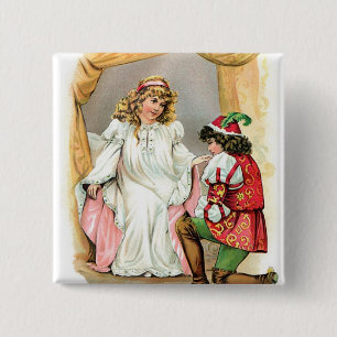 Bóton Quadrado 5.08cm Botão Fairytale