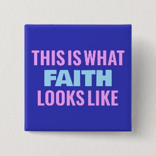 Bóton Quadrado 5.08cm Botão Faith™