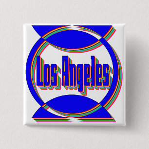 Bóton Quadrado 5.08cm Botão Fantástico de Los Angeles 2