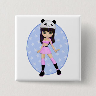 Bóton Quadrado 5.08cm Botão feminino do quadrado do partido de Debbie da