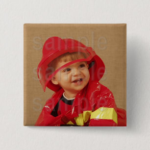 Bóton Quadrado 5.08cm Botão Foto de Aniversário Personalizado