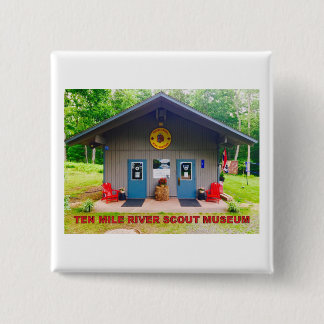 Bóton Quadrado 5.08cm Botão Frente do Museu de Escoteiros de Rio Dez Mil