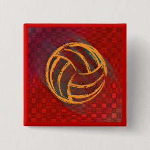 Bóton Quadrado 5.08cm Botão geométrico do voleibol