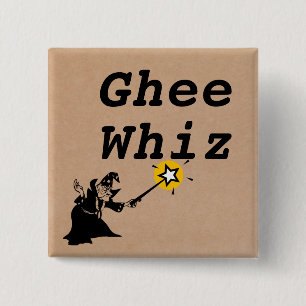 Bóton Quadrado 5.08cm Botão Ghee Whiz