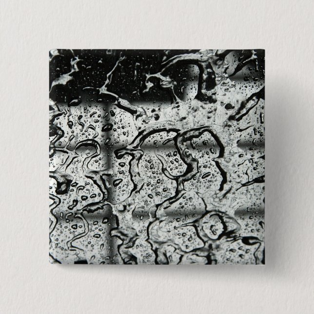 Bóton Quadrado 5.08cm Botão Gotas de Água (Frente)