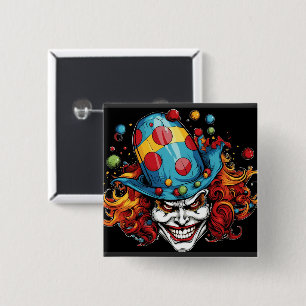 Bóton Quadrado 5.08cm Botão Halloween/Joker