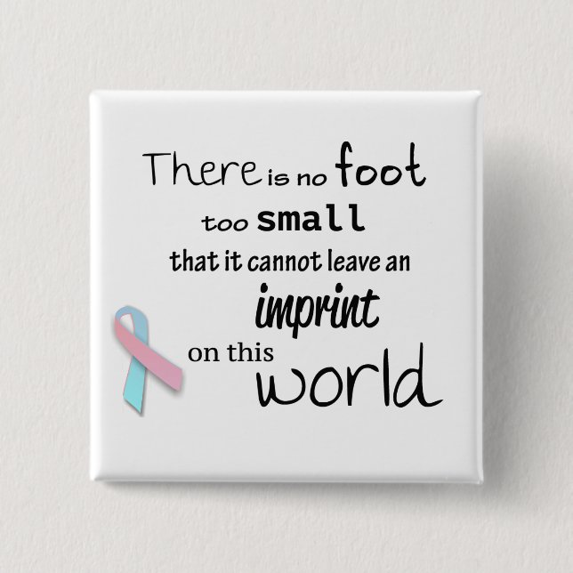 Bóton Quadrado 5.08cm Botão infantil do quadrado da consciência da perda (Frente)