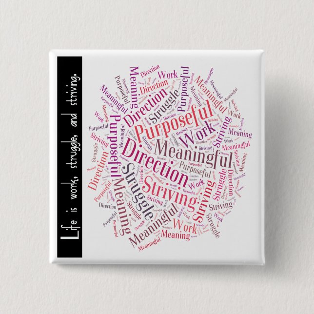 Bóton Quadrado 5.08cm Botão inspirador 1 (Frente)