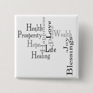 Bóton Quadrado 5.08cm Botão inspirador 4