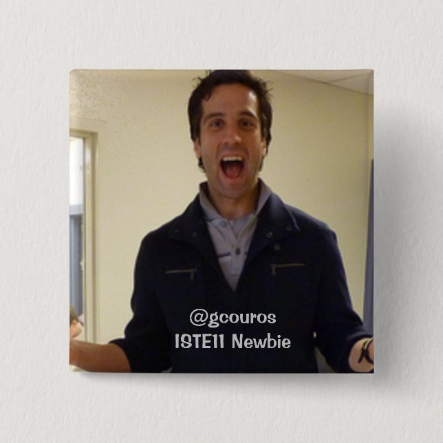 Bóton Quadrado 5.08cm Botão ISTE11 (Frente)