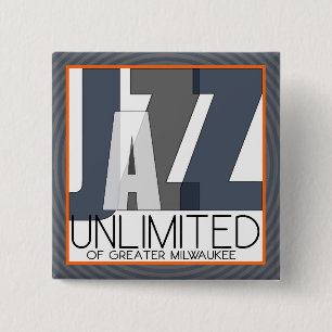 Bóton Quadrado 5.08cm botão Jazz Unlimited