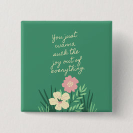 Bóton Quadrado 5.08cm Botão Joy do matar