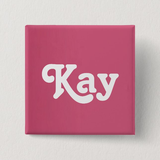 Bóton Quadrado 5.08cm Botão Kay (Frente)