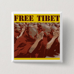 Bóton Quadrado 5.08cm Botão livre das monges budistas de Tibet