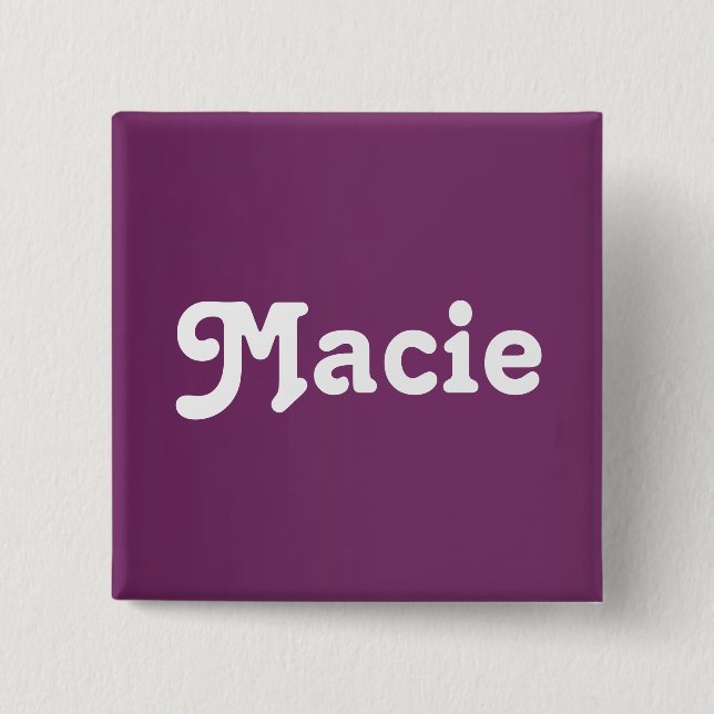 Bóton Quadrado 5.08cm Botão Macie (Frente)