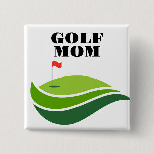 Bóton Quadrado 5.08cm Botão "Mãe de Golfe" ao quadrado