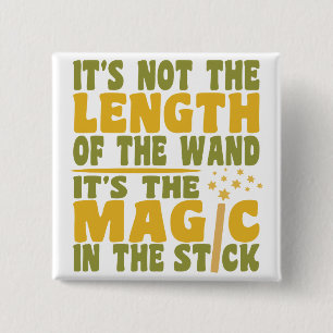 Bóton Quadrado 5.08cm Botão MAGIC WAND
