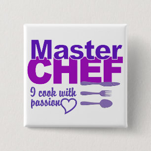 Bóton Quadrado 5.08cm Botão Master Chef