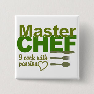 Bóton Quadrado 5.08cm Botão Master Chef
