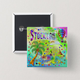 Bóton Quadrado 5.08cm Botão Melody do Stockton Eterno
