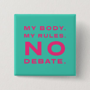 Bóton Quadrado 5.08cm Botão Meu Corpo