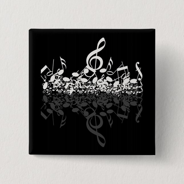 Bóton Quadrado 5.08cm Botão Nada, Mas Preto Torrível (Frente)