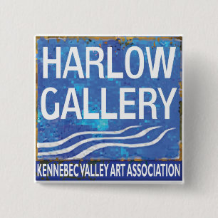 Bóton Quadrado 5.08cm Botão NOVO do logotipo da galeria de Harlow