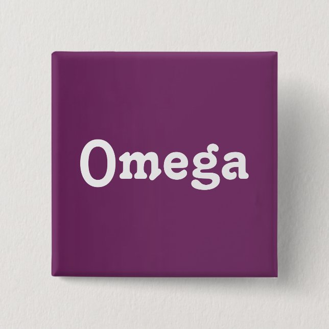Bóton Quadrado 5.08cm Botão Omega (Frente)