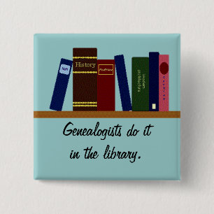 Bóton Quadrado 5.08cm Botão - os Genealogists fazem-no…