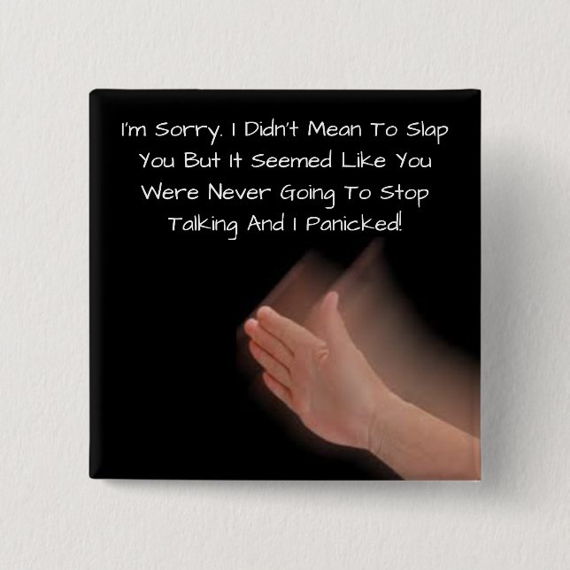 Bóton Quadrado 5.08cm Botão Panic 2 (Frente)