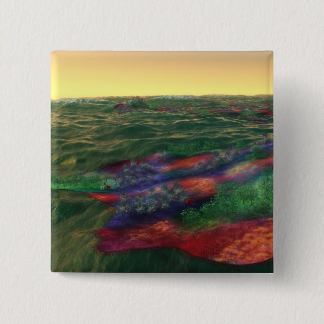 Bóton Quadrado 5.08cm Botão Perelandra (Frente)