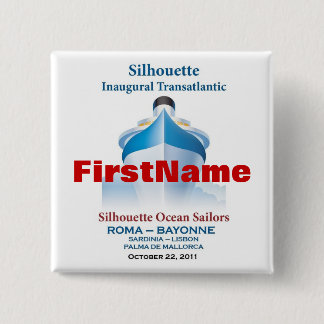 Bóton Quadrado 5.08cm Botão personalizado #2 (com nome somente)