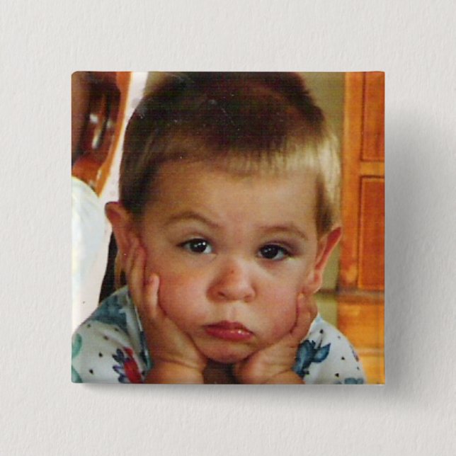 Bóton Quadrado 5.08cm Botão Personalizado Personalizado Quadrado de Foto (Frente)