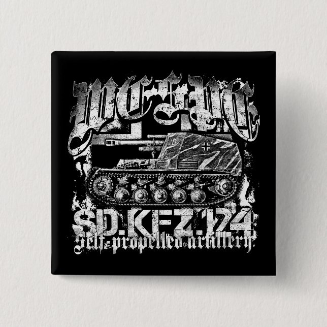 Bóton Quadrado 5.08cm Botão Pinback do Wespe (Frente)