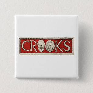 Bóton Quadrado 5.08cm Botão político dos desenhos animados