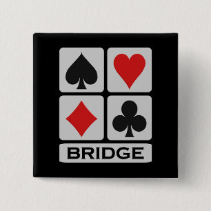 Bóton Quadrado 5.08cm Botão Ponte