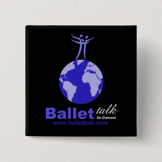 Bóton Quadrado 5.08cm Botão preto quadrado (Frente)