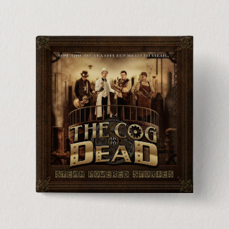 Bóton Quadrado 5.08cm Botão psto vapor das histórias