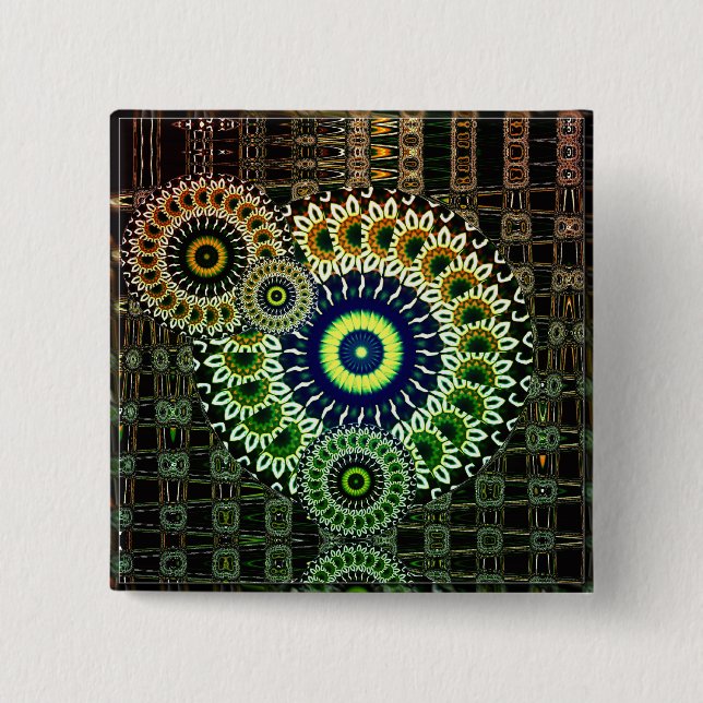 Bóton Quadrado 5.08cm Botão PsySlicez (Frente)