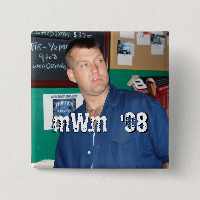 Bóton Quadrado 5.08cm Botão quadrado (Frente)