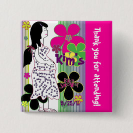 Bóton Quadrado 5.08cm Botão Quadrado