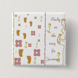 Bóton Quadrado 5.08cm Botão Quadrado